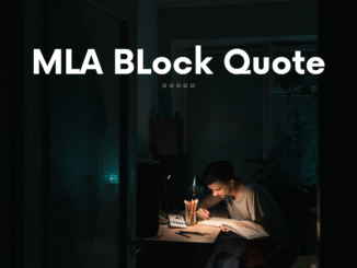 MLA Block Quote